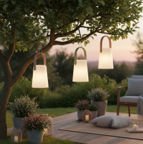 Artikel Lampa med handtag, bärbar LED-lampa för utomhus- och inomhusbruk, 22 cm, 3 stycken