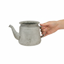 Artikel Dekorativ tekanna i metall, vintagestil, grå, 24×14×14 cm, retro shabby chic-stil