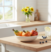 Artikel Konstgjord fruktset Äpple Päron Dekorativt Höst 12cm 3st