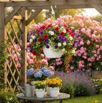 Artikel Hängande blomkorg 25 cm vit