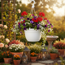 Artikel Hängande blomkorg 25 cm vit