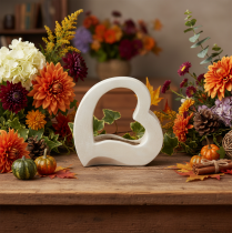 Artikel Hjärtformad dekoration för plantering och blomsterarrangemang, öppen design, modern hjärtform, 19 cm