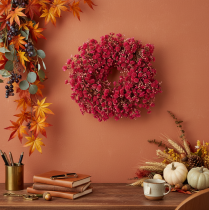 Artikel Konstgjord blomsterkrans, dekoration med babyandning, 30 cm