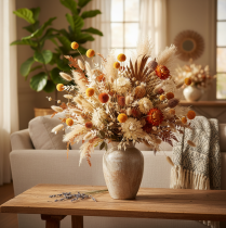 Artikel Craspedia torkad blombukett 55 cm 20 st