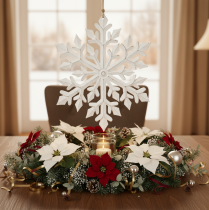 Artikel Stor dekorativ snöflinga, hängande dekoration, 30 cm
