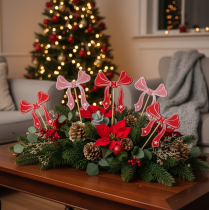 Artikel Dekorativa rosettblommor 32 cm 12 st
