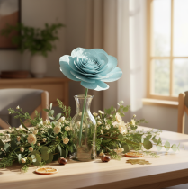 Artikel Blomsterpapper 50x250cm blått för dekoration