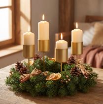 Artikel Ljusstake, spik, ljusstake, pinne, guld, 3,2 cm x 4 cm, 4 stycken