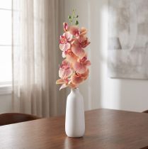 Artikel Orkidé Phalaenopsis konstgjord 9 blommor rosa vanilj 96cm
