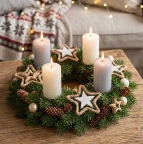 Artikel Adventsdekoration, juldekorationsstjärna, dekorativ stjärnjute B15,5cm 8 st