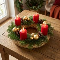 Artikel Sugrörskrans 25/4cm 10st - naturlig krans för adventskrans, dörrkrans, bordsdekoration