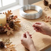 Artikel Aluminiumtråd 2mm silver 60m 500g - hantverkstråd, blomstertråd, modelltillverkning, smyckesdesign