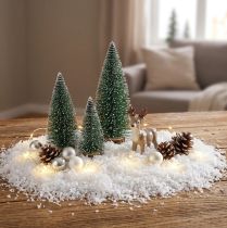 Artikel Dekorativa snöflingor vit vinterdekoration vit 2,8l