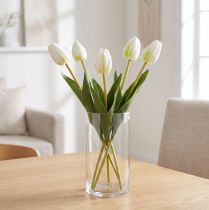 Artikel Dekorativa konstgjorda tulpanblommor för elegant inredning, 40 cm, 5 stycken