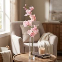 Artikel Orkidé Phalaenopsis konstgjord 6 blommor rosa 70cm