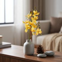 Artikel Liten orkidé Phalaenopsis artificiell gul 30cm