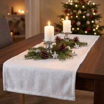 Artikel Snöfilt glimmer snömatta med silverglitter 120×80cm