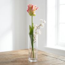 Artikel Konstgjord blomma, papegojtulpan rosa, vårblomma 63cm