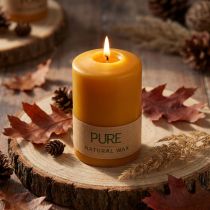 Artikel Pelarljus Wenzelljus PURE ljus stearin honung 90x60mm