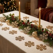 Artikel Snöflinga guld juldekoration Ø4cm 48 st