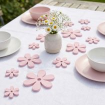 Artikel Strödekoration träblommor rosa bordsdekoration sommar Ø2–6cm 20 st