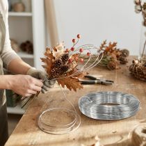 Artikel Aluminiumtråd, silver, hobbytråd, dekorativ tråd, 1,5 mm, 1000 g för smycken, blomsterdekorationer och gör-det-själv-projekt