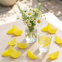 Artikel Dekoration av konstgjorda citronskivor, 24 delar, sommarbordsdekoration