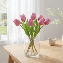 Artikel Blomsterdekoration Tulpaner Konstgjorda Blommor Lila 20cm 6 St