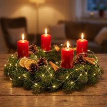 Artikel LED-ljuskedja 100 Micro LED varmvit timer 4 stycken