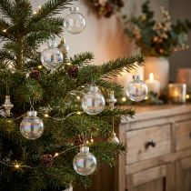 Artikel Mini julgranskulor i glas, skimrande, klara, 3 cm, 22 stycken