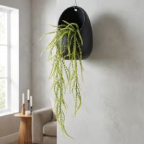 Artikel Konstgjord växt av grön borsthirs för eleganta hängande dekorationer, snygga rumsdetaljer, 114 cm