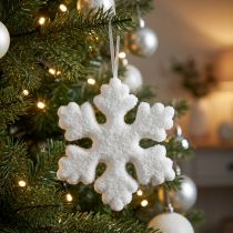 Artikel Julgransdekoration snöflinga hängande dekoration julvit 15cm
