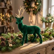 Artikel Rådjur stående deco figur grönt guld bordsdekoration advent 27cm