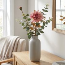Artikel Konstgjord blomma dahlia rosa blomma med knopp H57cm