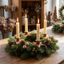 Artikel Ljusstakeljus adventsstjärna brun Ø9,5cm 4st