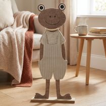 Artikel Dekorativ groda i filt med byxbyxor beige dekorativ figurfilt H51,5cm