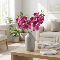 Artikel Orkidé flammad konstgjord Phalaenopsis lila 72cm