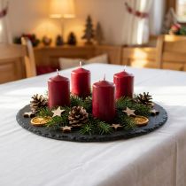 Artikel Naturskifferplåt rund stenbricka svart Ø25cm 2 st
