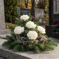 Artikel Skumrosor med stjälkblommor skumkräm Ø7,5cm 18 st