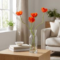 Artikel Vallmo konstgjorda konstgjorda blommor apelsin 58cm–74cm 3st