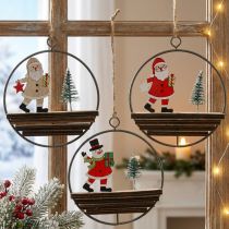 Artikel Julhänge Santa Claus snögubbe Ø12cm 3st