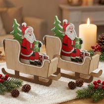 Artikel Deco släde med jultomten jul släde 10cm 2st