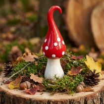 Artikel Deco Flugsvamp Keramik Deco Svamp Röd Vit Ø6,5cm H21cm