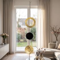 Artikel Hängande fönsterdekorationer i cirklar och skivor, moderna för alla rumsdesigner, 80 cm