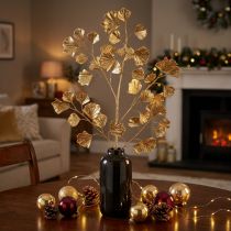 Artikel Gingko gren dekorativ konstgjord växt brons glitter 84cm