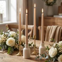 Artikel Avsmalnande ljus Wenzelljus beige 250/23mm 12 st