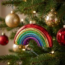 Artikel Glass Rainbow Ornament - Festlig julgransdekoration med blanka färger