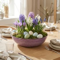 Artikel Elegant lila plastskål 37x10,5 cm - mångsidig för dekoration - 3 stycken
