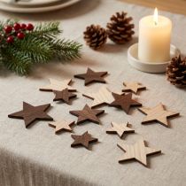 Artikel Dekorativa julstjärnor naturbrun Ø3,5–5,5cm 48 st