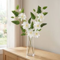 Artikel Konstgjord klematisgren med blommor för elegant och lättskött dekoration, 81 cm, 2 stycken